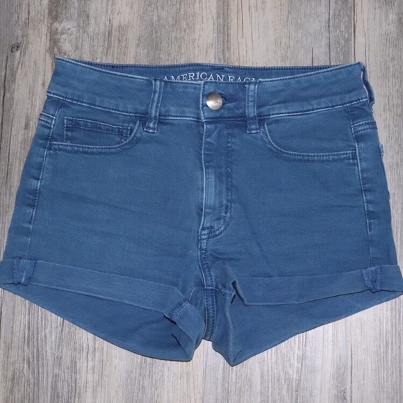 Blue American Eagle Hi-Rise Shortie - Picture 2 of 8